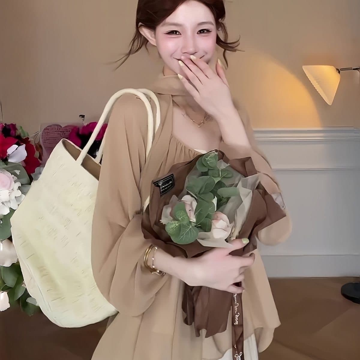 프랑스식 휴가 바람 리본 시폰 셔츠 여성 봄 여름 새로운 부드러운 품격 캐주얼 루즈핏 슬림해 보이는 다용도 맨위 이미지 2