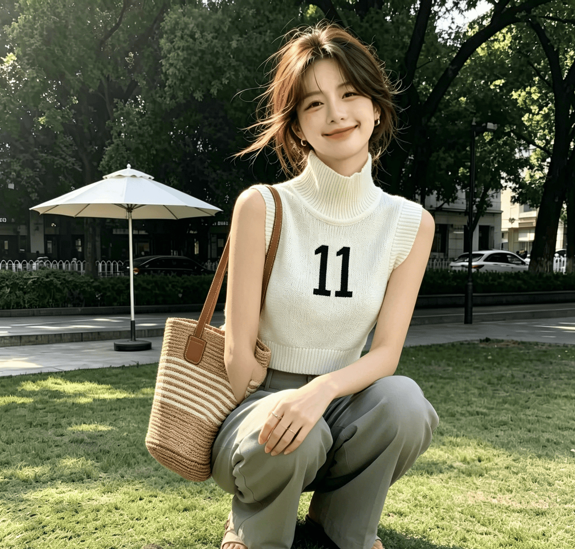 실사 민소매 니트 조끼 여성 봄 2026 새로운 작은 샤넬 스타일 디자인 센스 슬립 맨위 상세 이미지 7