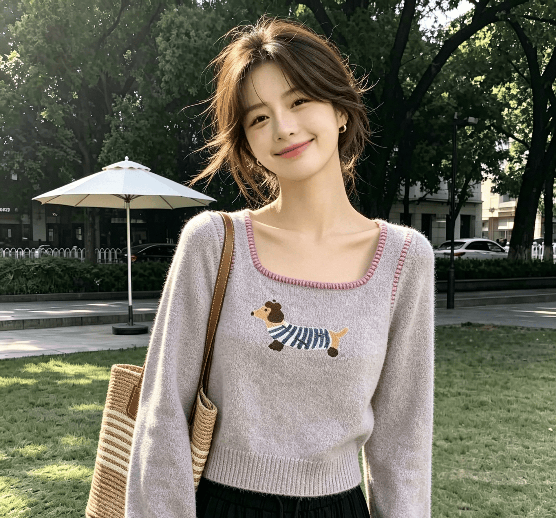 실사 한 부서 슈퍼 잘 생긴 ~ 중 보라색 니트 스웨터 스웨터 여자 2026 새로운 차 인사이드 차 가스 고유 한 Chic 상세 이미지 4