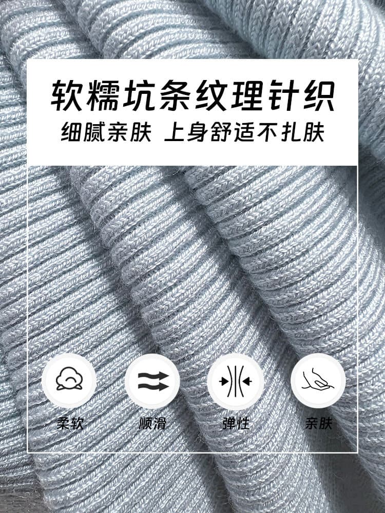 파란색 터틀넥 양모 기본 셔츠 여성 2025 가을 겨울 새로운 코트 인사이드 가져 가라. 부드러운 찹쌀 말뚝 더미 칼라 스웨터 니트 스웨터 상세 이미지 7