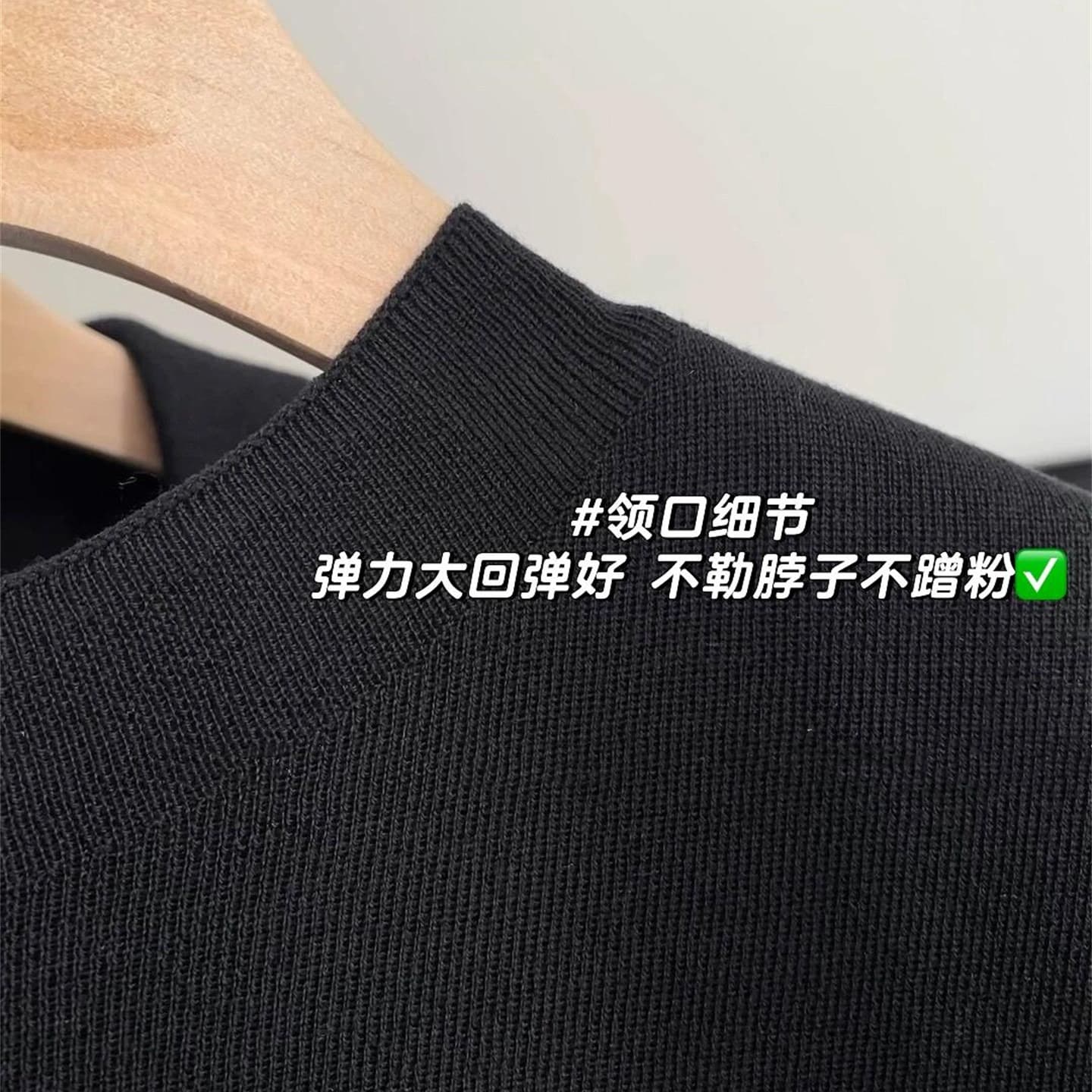 검정색 반하이넥 몸매 가꾸기 니트 기본 셔츠 여성 코디 정장 ~ 중 인사이드 잡아라. 의류 디자인 센스 가을 스웨터 이미지 5