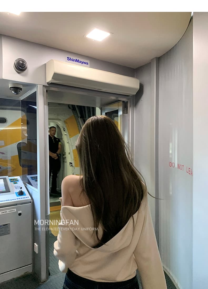 안녕하세요. 팬 팬 넣다 자매 왕 화이트 후드 티 스웨터 지퍼 여성 코트 얇은 스타일 비스듬한 어깨 쇼트 스타일 오픈 가디건 맨위 상세 이미지 65