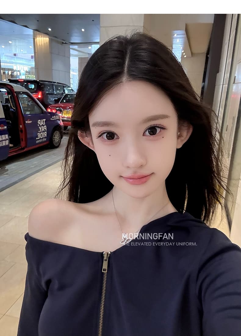 안녕하세요. 팬 팬 넣다 자매 왕 화이트 후드 티 스웨터 지퍼 여성 코트 얇은 스타일 비스듬한 어깨 쇼트 스타일 오픈 가디건 맨위 상세 이미지 69