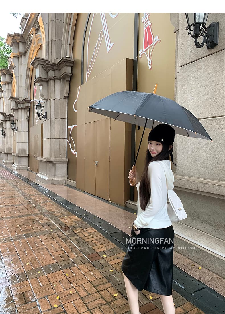 안녕하세요. 팬 팬 넣다 자매 왕 화이트 후드 티 스웨터 지퍼 여성 코트 얇은 스타일 비스듬한 어깨 쇼트 스타일 오픈 가디건 맨위 상세 이미지 72