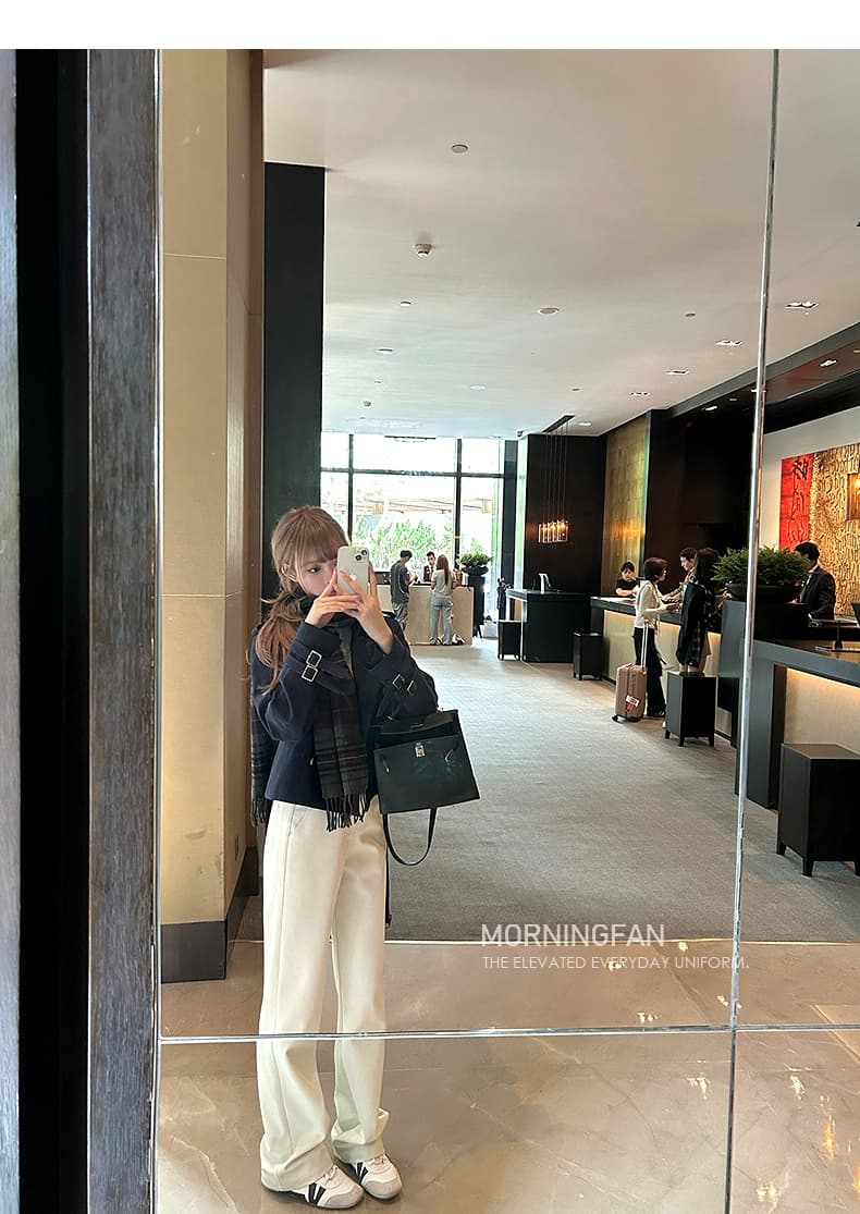 안녕하세요. 팬 팬 베이 촨 장면 어린이 긍정적 인 어깨 스탠드 칼라 영국식 바람 불규칙 중 쇼트 스타일 바람막이 여성 코트 가을 상세 이미지 30