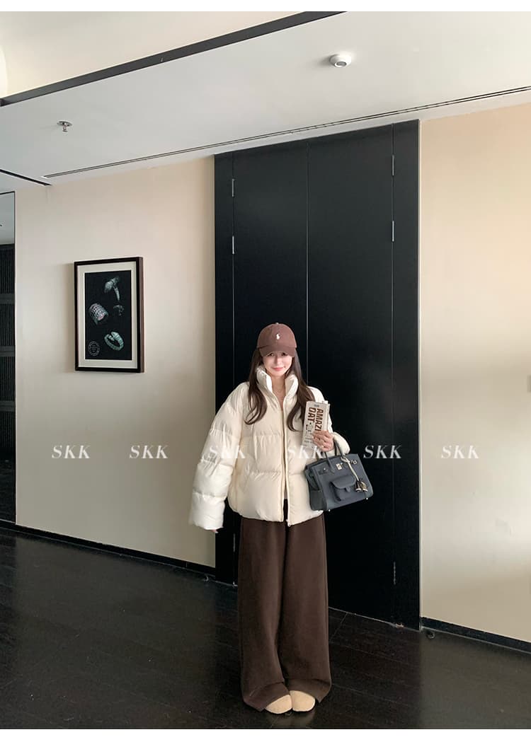 skk store 장기 느슨함 지배 아세트산 주간 실크 양모 털이 있는 당겨서 털 후드 티 스웨터 웨이 바지 세트 상세 이미지 27
