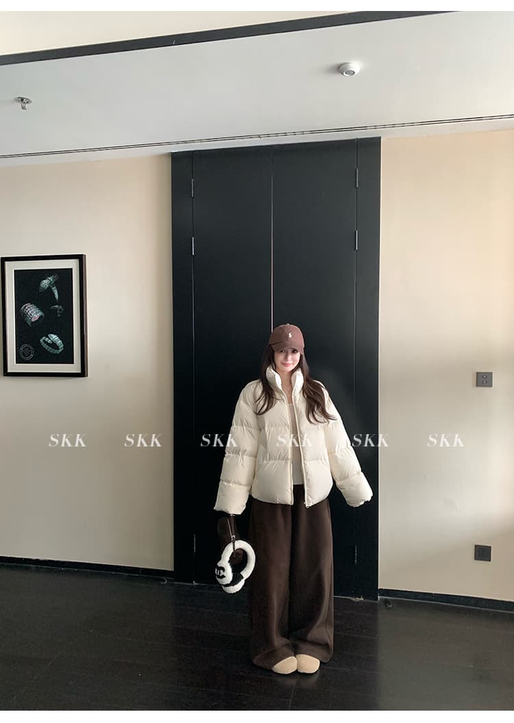 skk store 장기 느슨함 지배 아세트산 주간 실크 양모 털이 있는 당겨서 털 후드 티 스웨터 웨이 바지 세트 상세 이미지 76