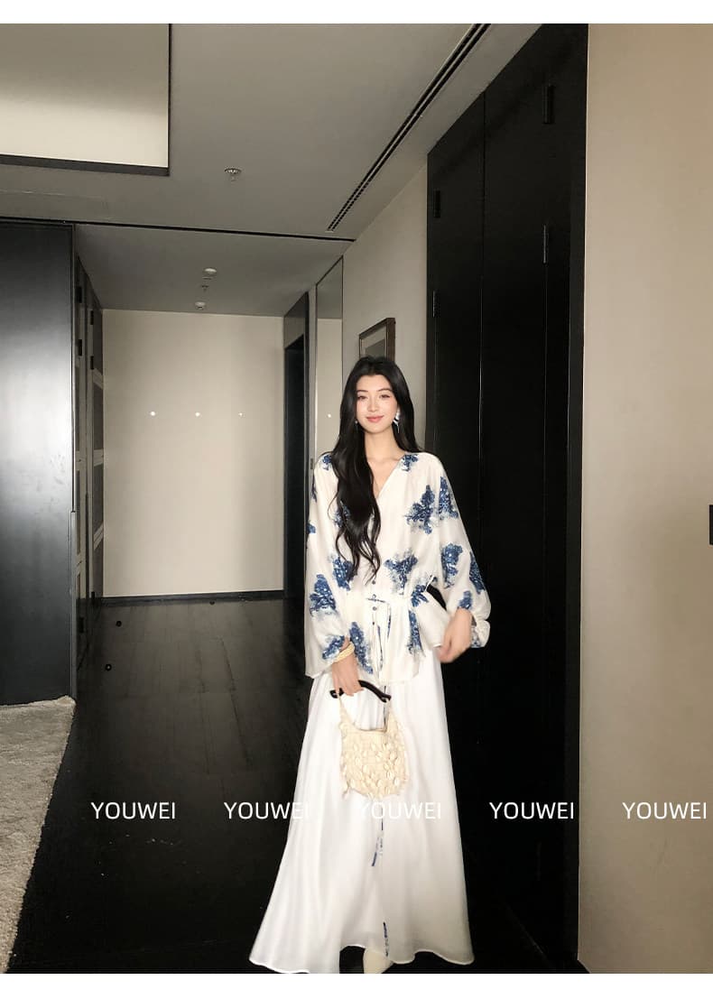 있음 후안 youwe 새로운 중식 긴팔 아마 셔츠 맨위 여성 여름 얇은 스타일 루즈핏 느긋한 바람 V넥 셔츠 상세 이미지 7