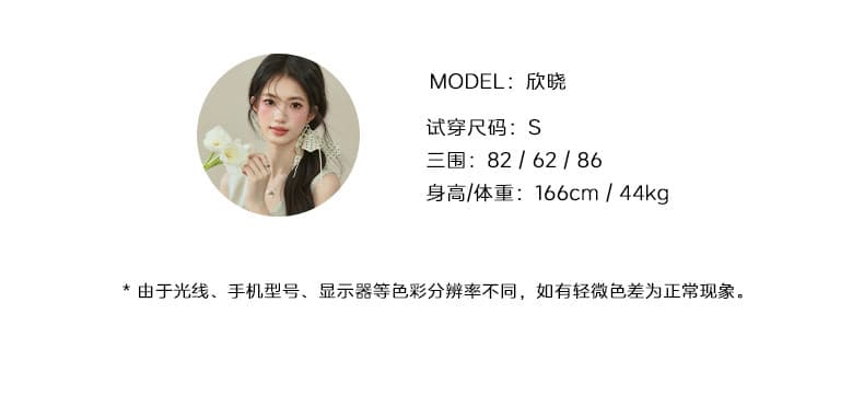 Ouyang 안녕하세요. 제니 공주 2.0 베이비 칼라 나비 매듭 여성 드레스 여름 민소매 허리 수축 공주 드레스 상세 이미지 6