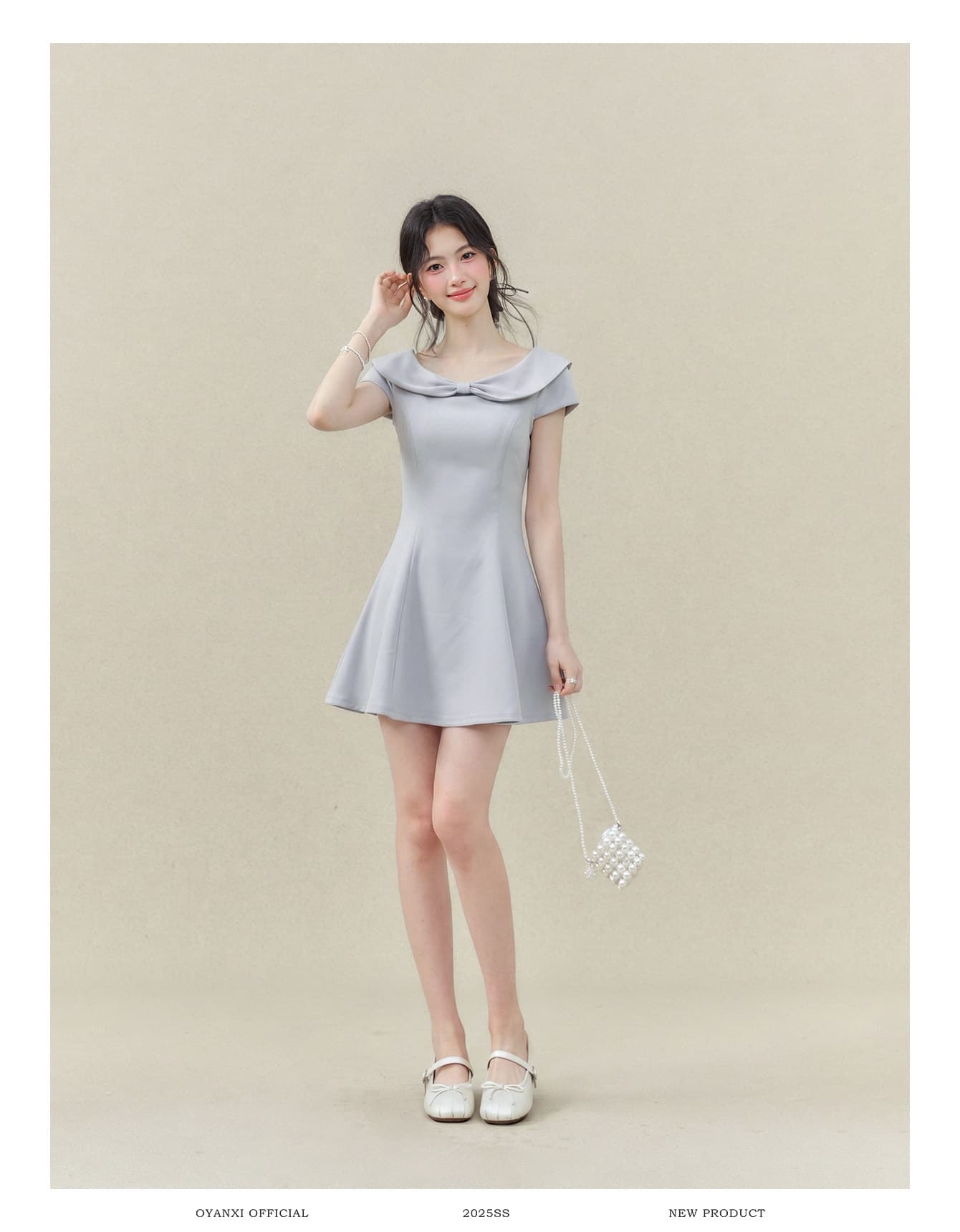 Ouyang 안녕하세요. 제니 공주 2.0 베이비 칼라 나비 매듭 여성 드레스 여름 민소매 허리 수축 공주 드레스 상세 이미지 20