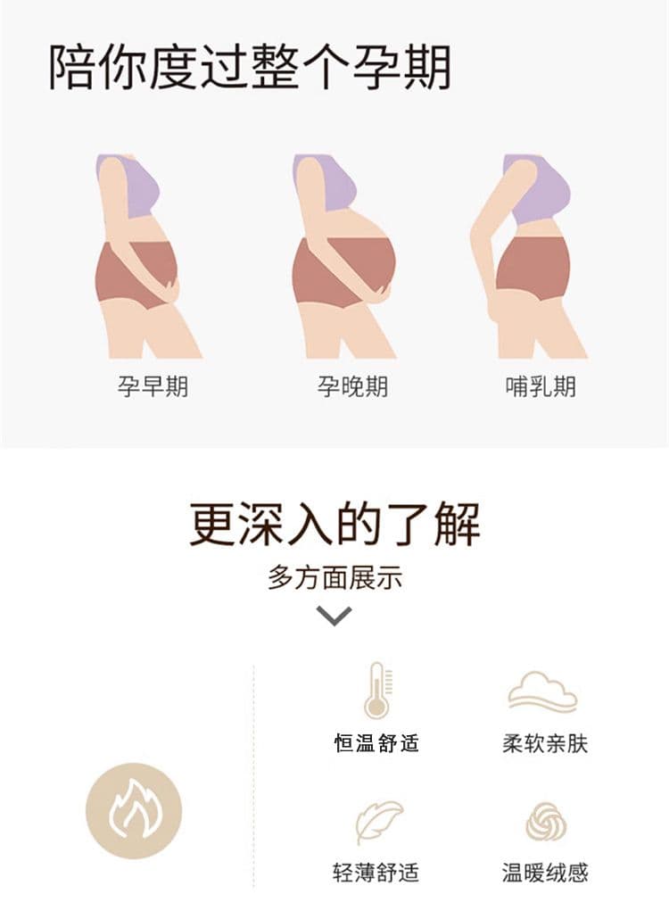 고정 가슴 패드 봄 여름 가을 얼음 도자기 면 수유 임산부 잠옷 待产 먹이주기 잠옷 세트 상세 이미지 3