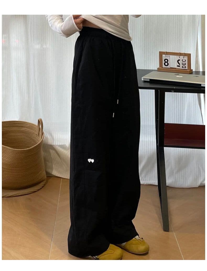 3 차원 허리 화이트 자수 넓은 다리 속도 건조한 워크웨어 팬츠 여성 여름 스트레이트 루즈핏 작은 키 캐주얼 운동 바지 상세 이미지 20