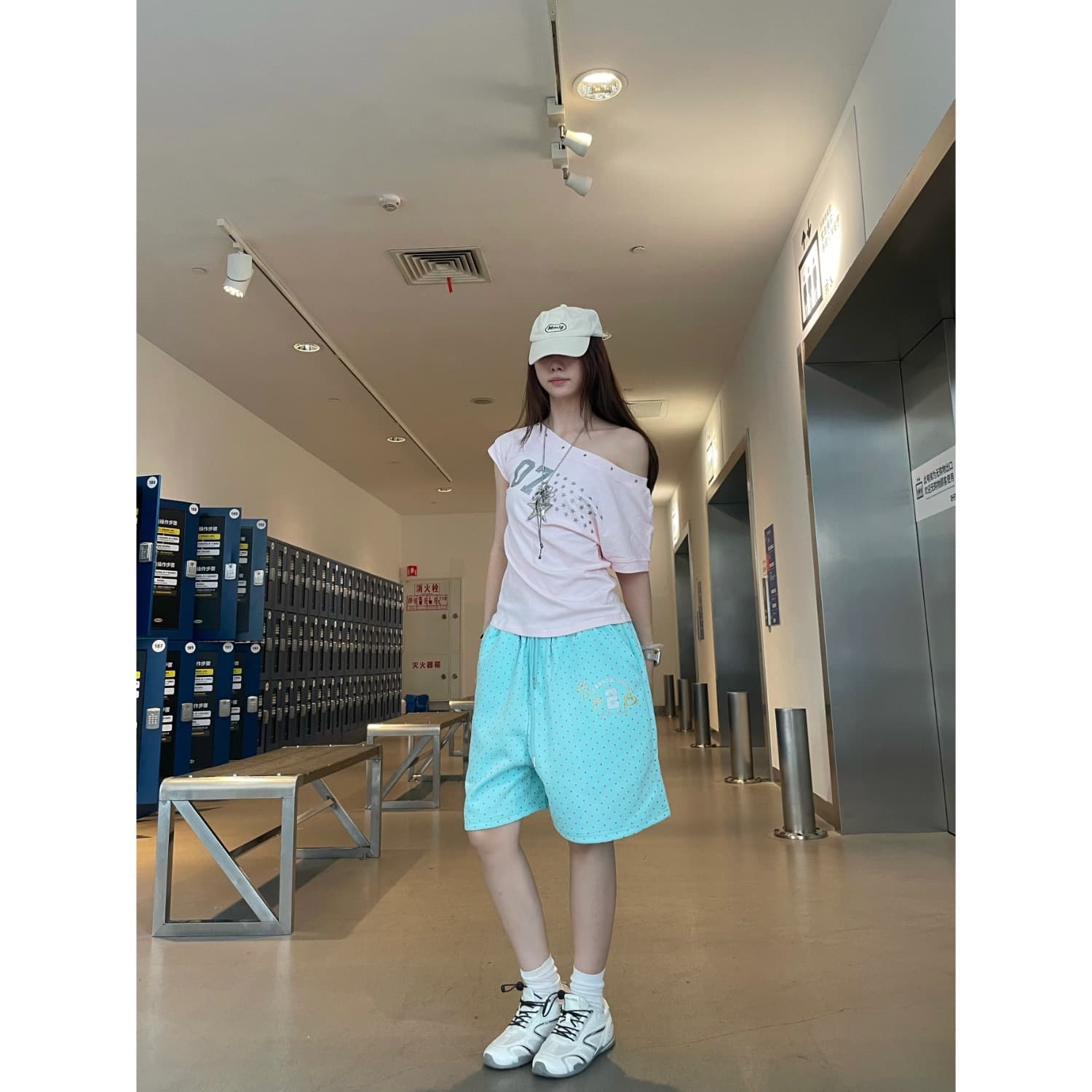 아메리칸 레트로 도트 무늬 전체 인쇄 밴딩 오부 바지 여성 여름 새로운 캐주얼 루즈핏 스트레이트 다용도 바지 트렌디 이미지 2