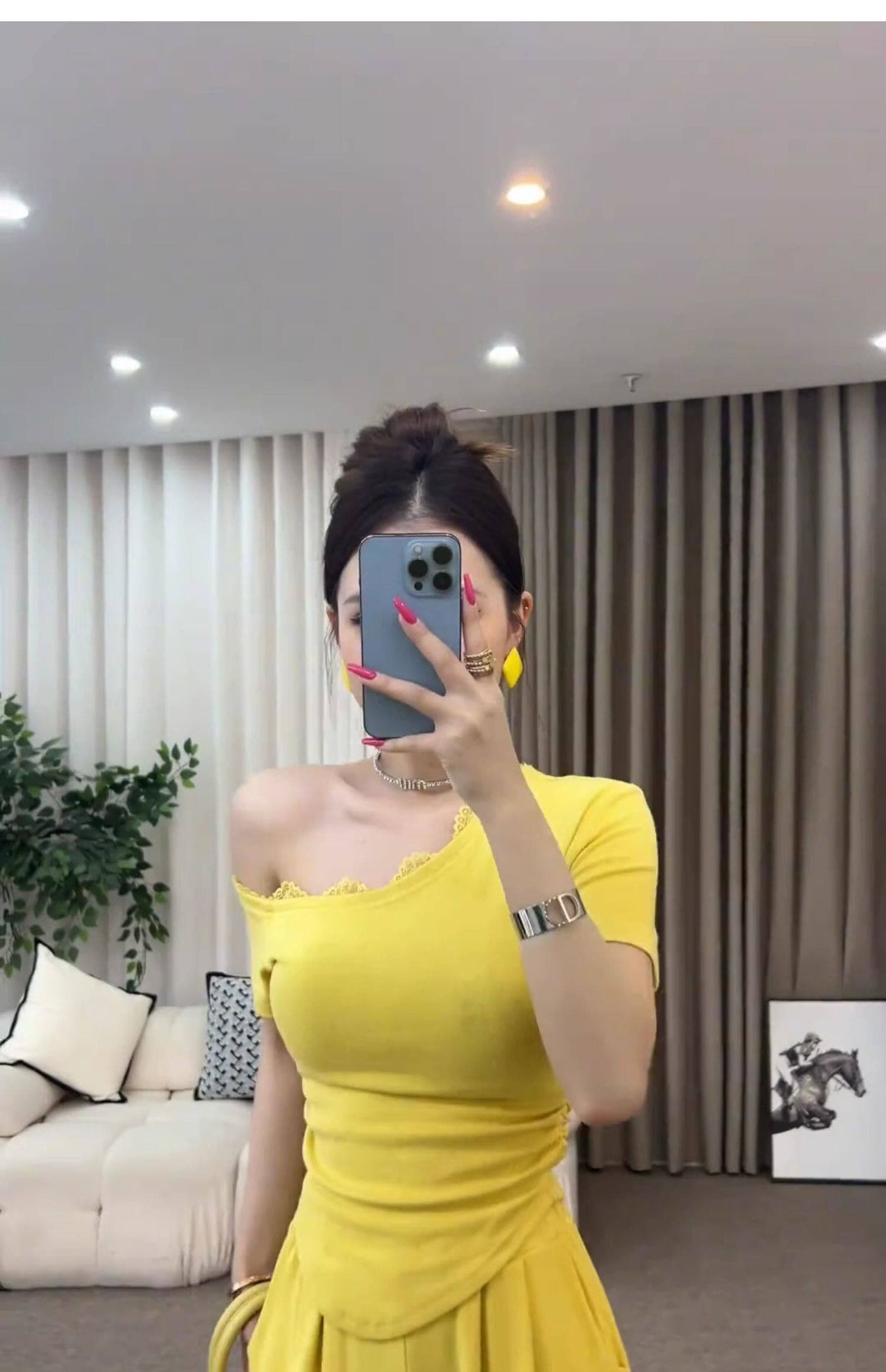 순면 한 부서 캐주얼 세트 여름 패션 연령 감소 몸매 가꾸기 슬림해 보이는 오프숄더 반팔 와이드 레그 팬츠 투피스 세트 상세 이미지 8