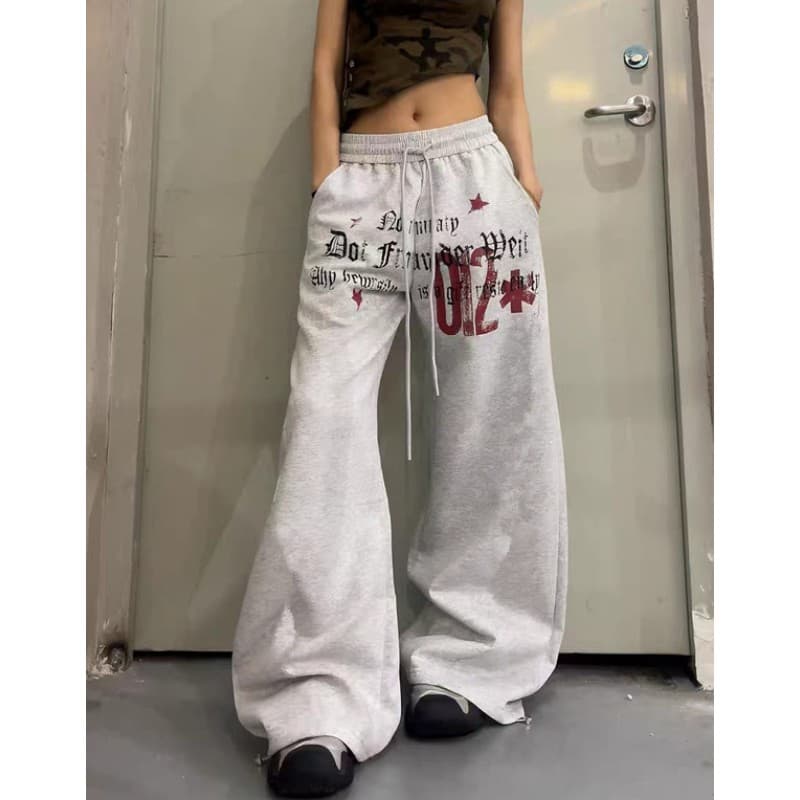 한국 스타일 프린트 펌프 로프 스트리트 댄스 hiphop 웃음 하 캐주얼 바지 여성 재즈 댄스 jazz 긴 바지 운동 거리 트렌디 상세 이미지 2