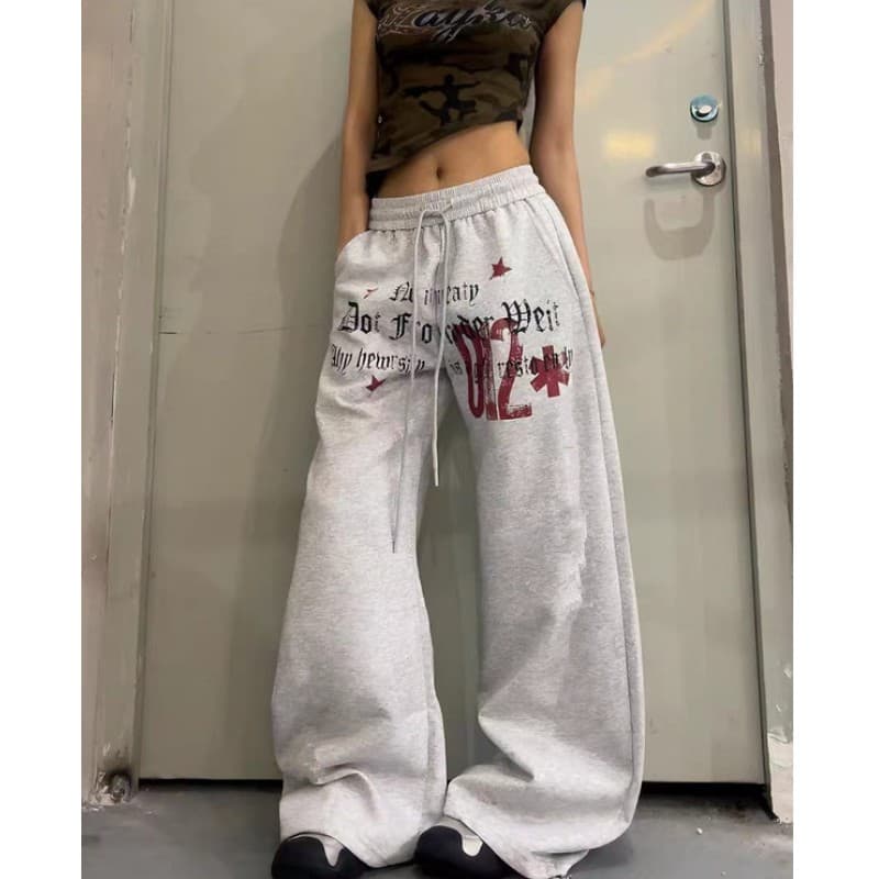 한국 스타일 프린트 펌프 로프 스트리트 댄스 hiphop 웃음 하 캐주얼 바지 여성 재즈 댄스 jazz 긴 바지 운동 거리 트렌디 상세 이미지 5