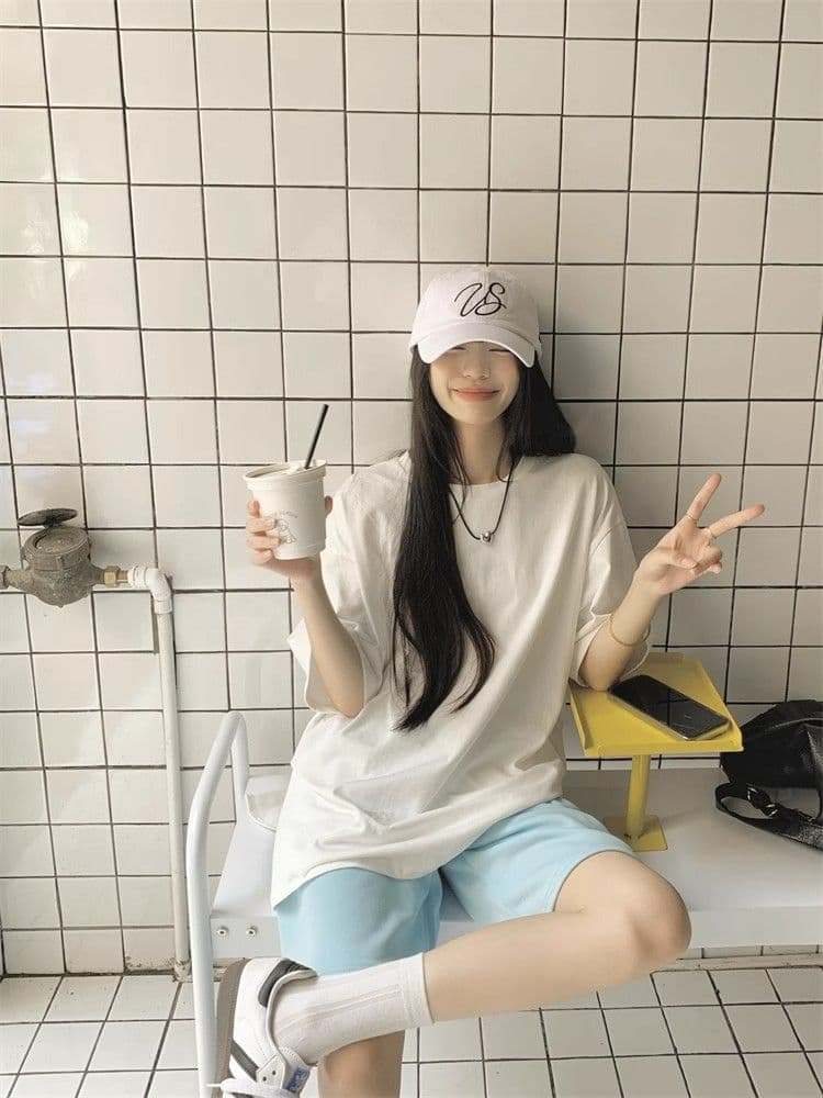 순수한 Mianhua 면 3 차원 인터넷 측면 허리 머리 익스트림 제인 루즈핏 여름 중성 바람 운동 캐주얼 루즈핏 반바지 아이들 상세 이미지 8