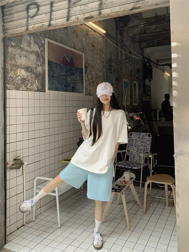 순수한 Mianhua 면 3 차원 인터넷 측면 허리 머리 익스트림 제인 루즈핏 여름 중성 바람 운동 캐주얼 루즈핏 반바지 아이들 상세 이미지 9
