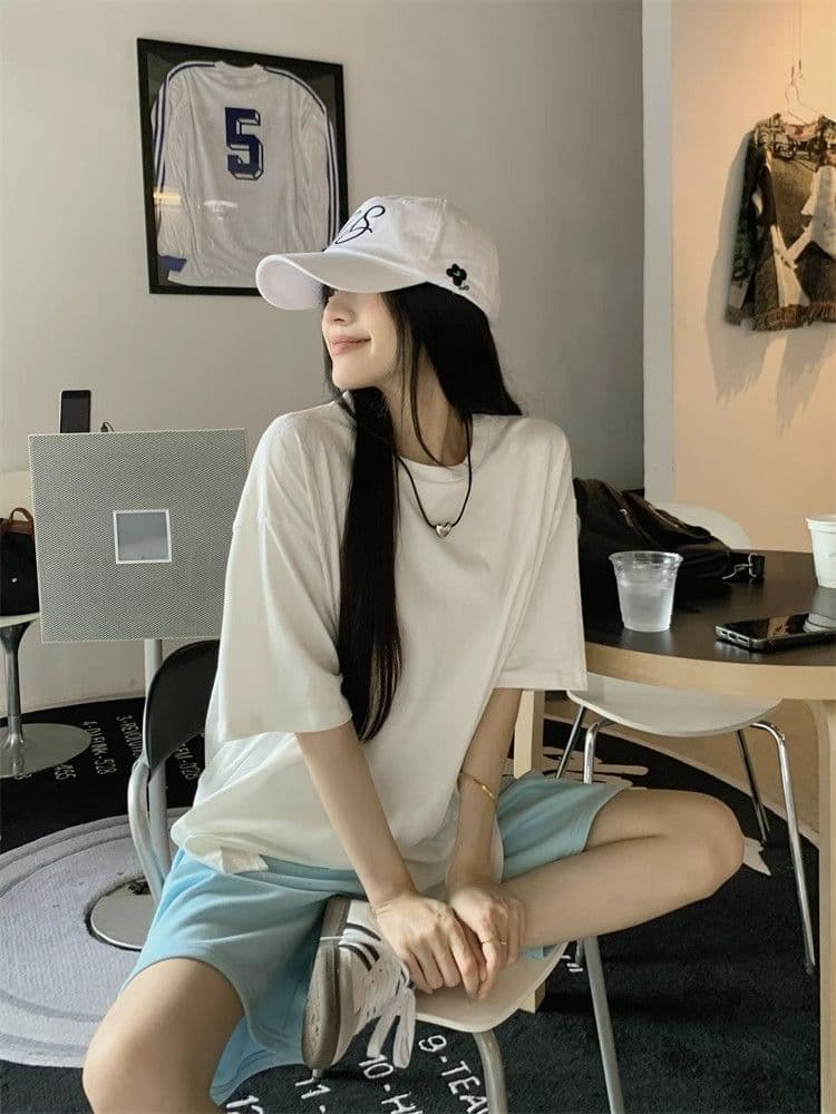 순수한 Mianhua 면 3 차원 인터넷 측면 허리 머리 익스트림 제인 루즈핏 여름 중성 바람 운동 캐주얼 루즈핏 반바지 아이들 상세 이미지 13