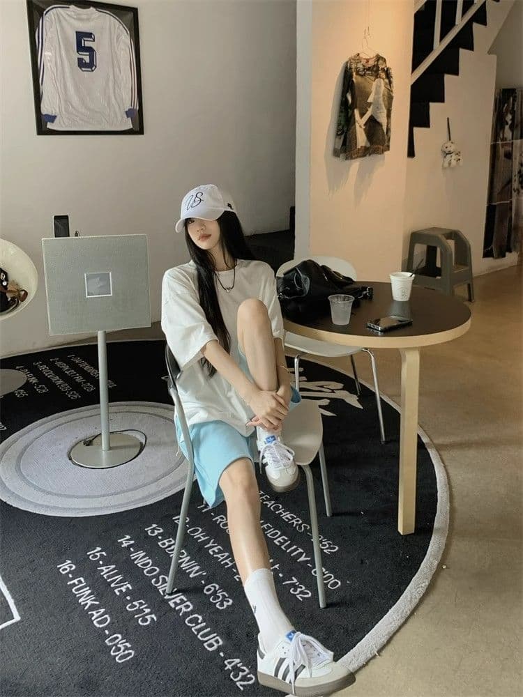 순수한 Mianhua 면 3 차원 인터넷 측면 허리 머리 익스트림 제인 루즈핏 여름 중성 바람 운동 캐주얼 루즈핏 반바지 아이들 상세 이미지 14