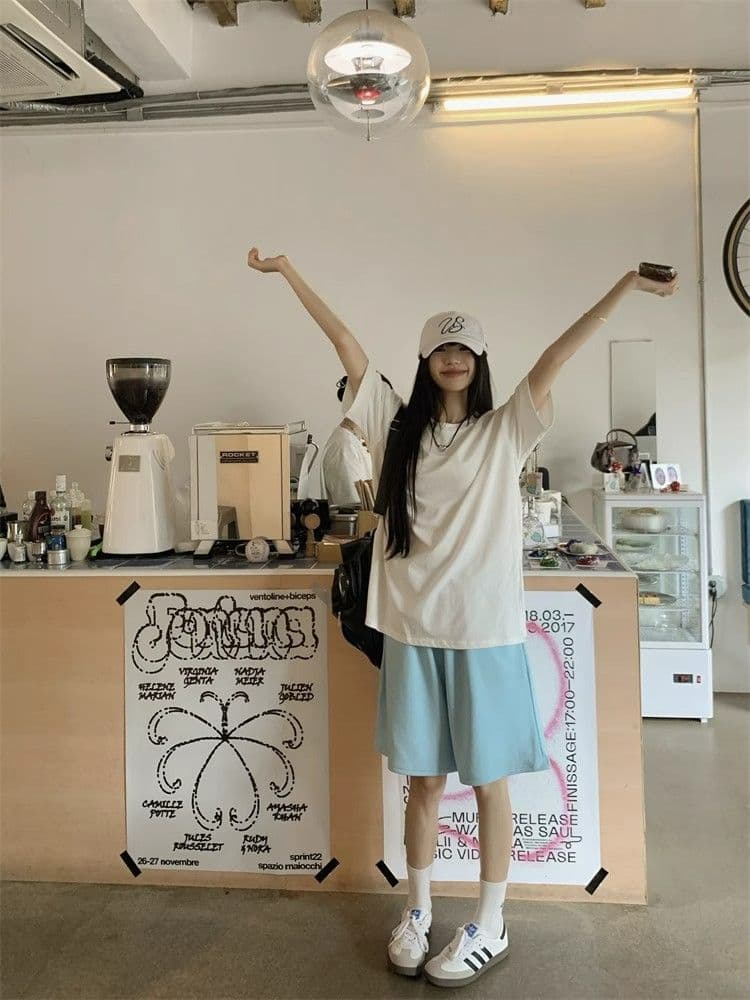 순수한 Mianhua 면 3 차원 인터넷 측면 허리 머리 익스트림 제인 루즈핏 여름 중성 바람 운동 캐주얼 루즈핏 반바지 아이들 상세 이미지 15
