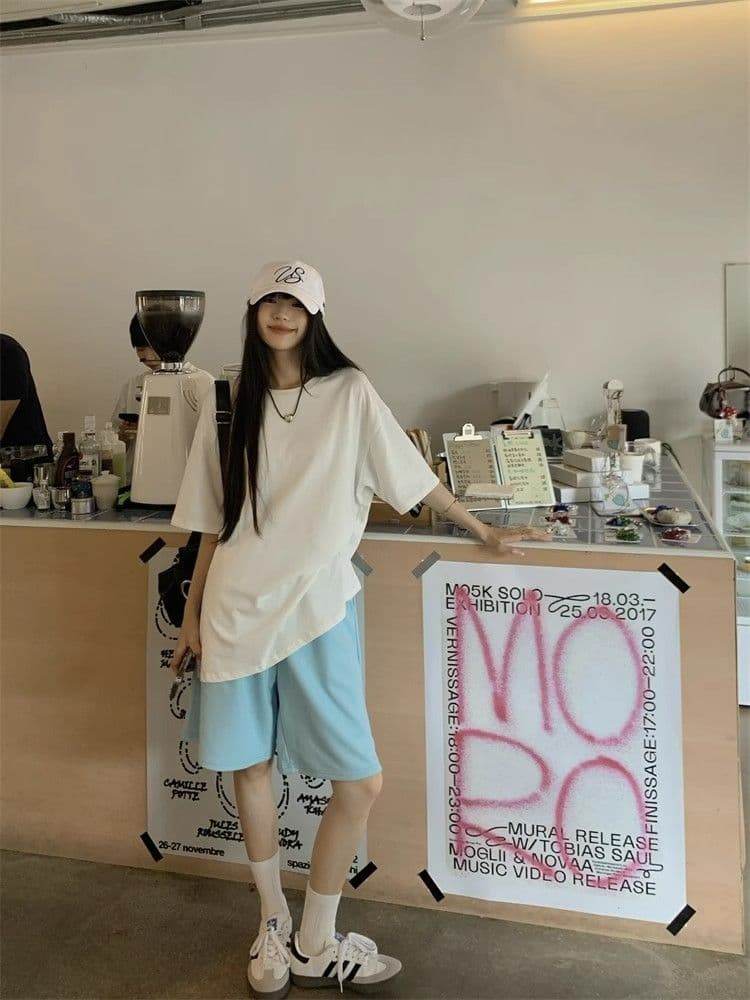 순수한 Mianhua 면 3 차원 인터넷 측면 허리 머리 익스트림 제인 루즈핏 여름 중성 바람 운동 캐주얼 루즈핏 반바지 아이들 상세 이미지 16