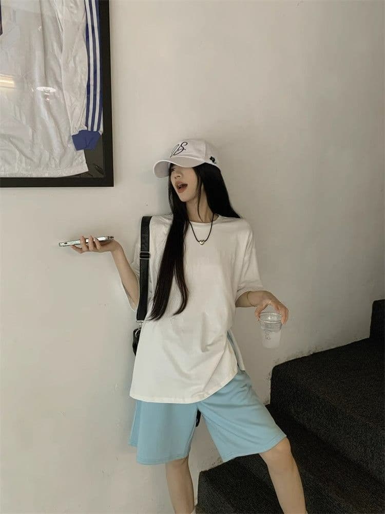 순수한 Mianhua 면 3 차원 인터넷 측면 허리 머리 익스트림 제인 루즈핏 여름 중성 바람 운동 캐주얼 루즈핏 반바지 아이들 상세 이미지 17