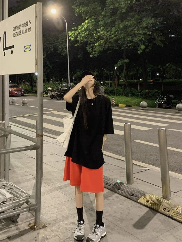 순수한 Mianhua 면 3 차원 인터넷 측면 허리 머리 익스트림 제인 루즈핏 여름 중성 바람 운동 캐주얼 루즈핏 반바지 아이들 상세 이미지 26