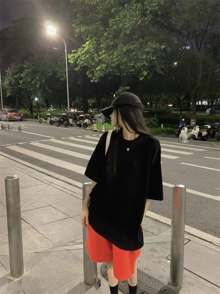 순수한 Mianhua 면 3 차원 인터넷 측면 허리 머리 익스트림 제인 루즈핏 여름 중성 바람 운동 캐주얼 루즈핏 반바지 아이들 상세 이미지 28