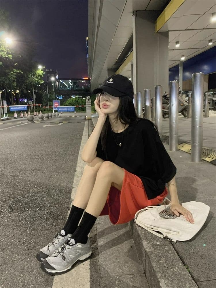 순수한 Mianhua 면 3 차원 인터넷 측면 허리 머리 익스트림 제인 루즈핏 여름 중성 바람 운동 캐주얼 루즈핏 반바지 아이들 상세 이미지 29