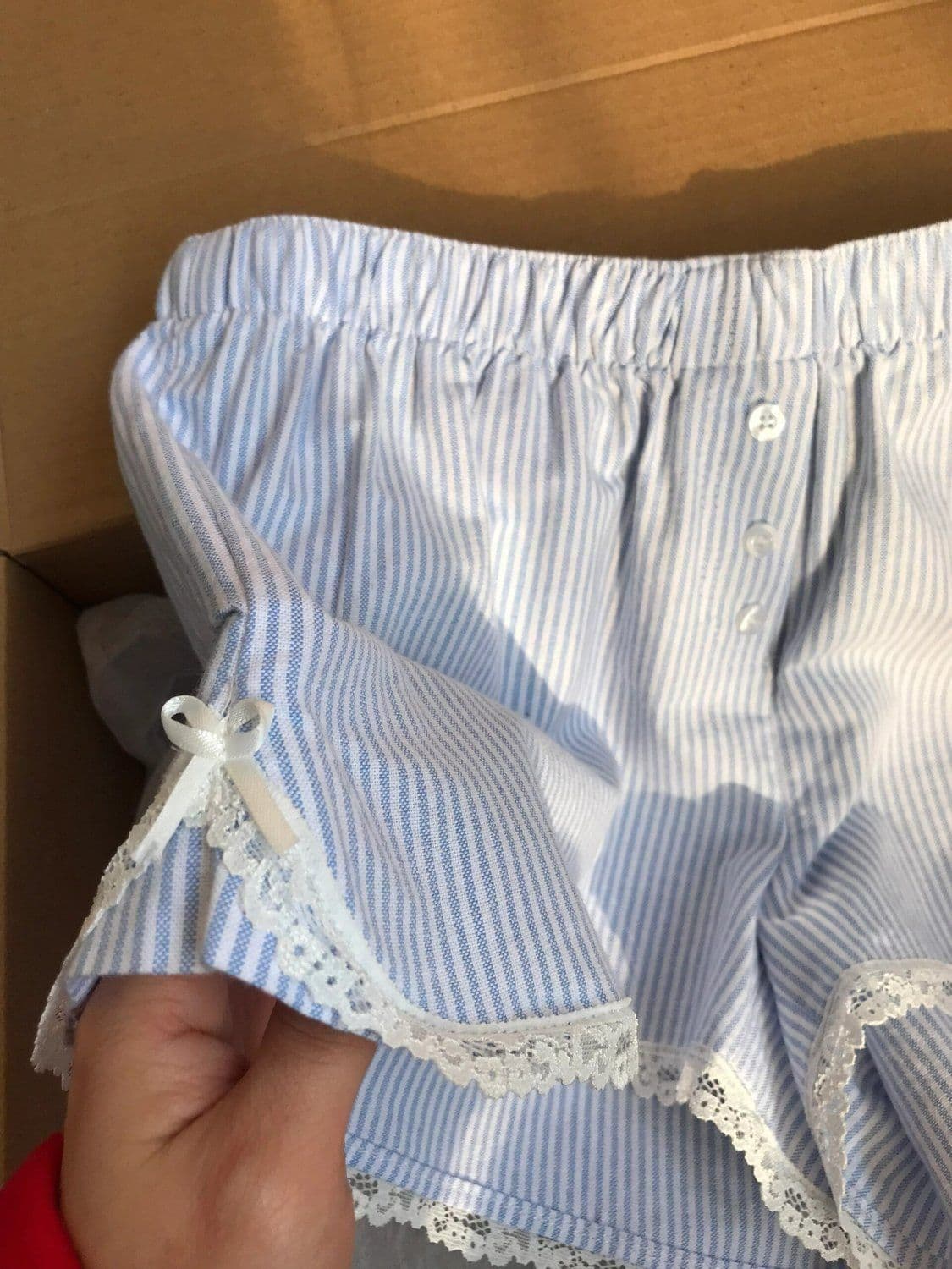 주간 고양이 품질 달콤함 레이스 레이스 파자마 바지 여성 여름 다용도 홈 순수한 욕망 바람 프랑스식 반바지 상세 이미지 4