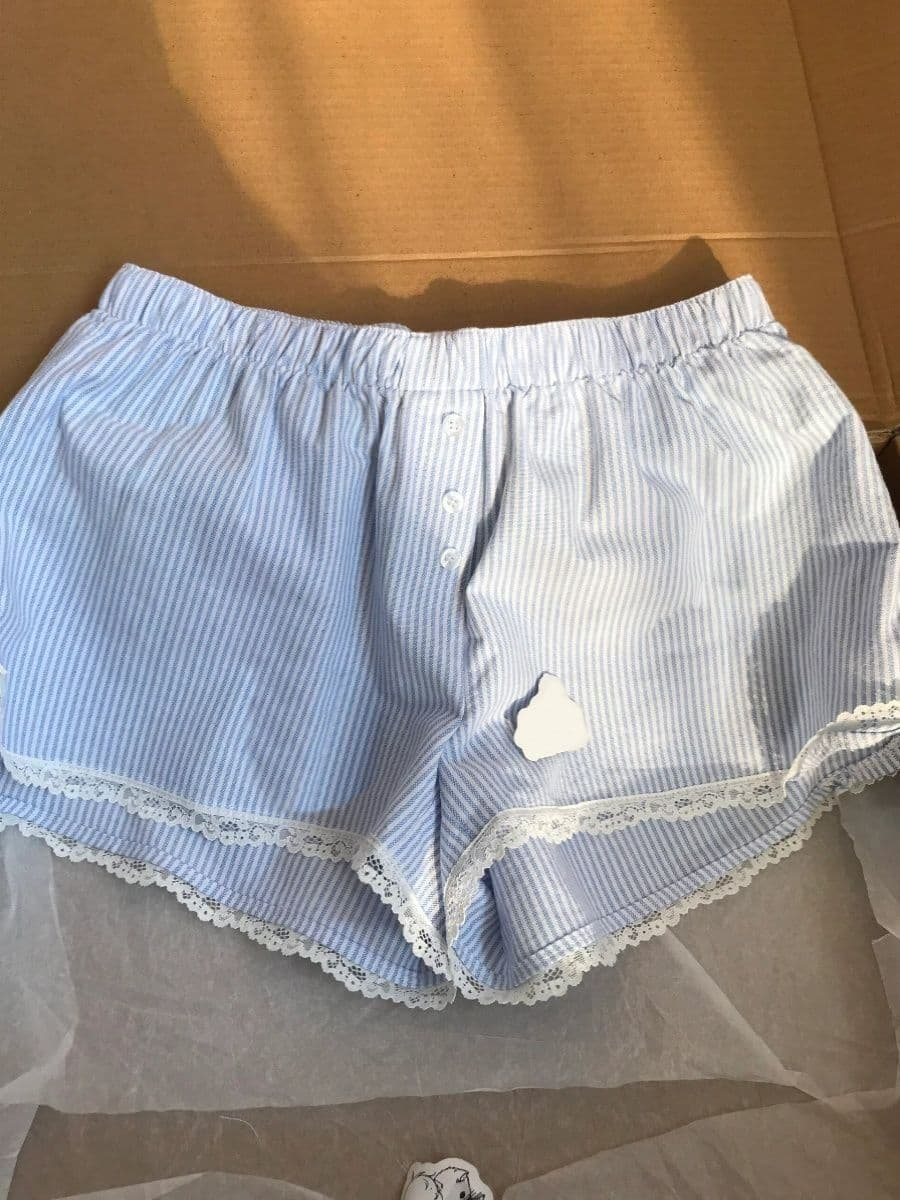 주간 고양이 품질 달콤함 레이스 레이스 파자마 바지 여성 여름 다용도 홈 순수한 욕망 바람 프랑스식 반바지 상세 이미지 6
