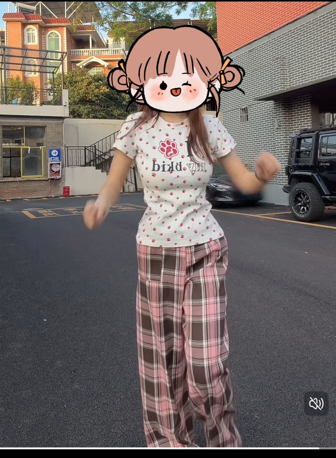 빅 사이즈 아메리칸 레트로 허리 머리 패치워크 핑크색 체크무늬 바지 남녀 새로운 체크무늬 루즈핏 슬림해 보이는 스트레이트 롱 바지 상세 이미지 4