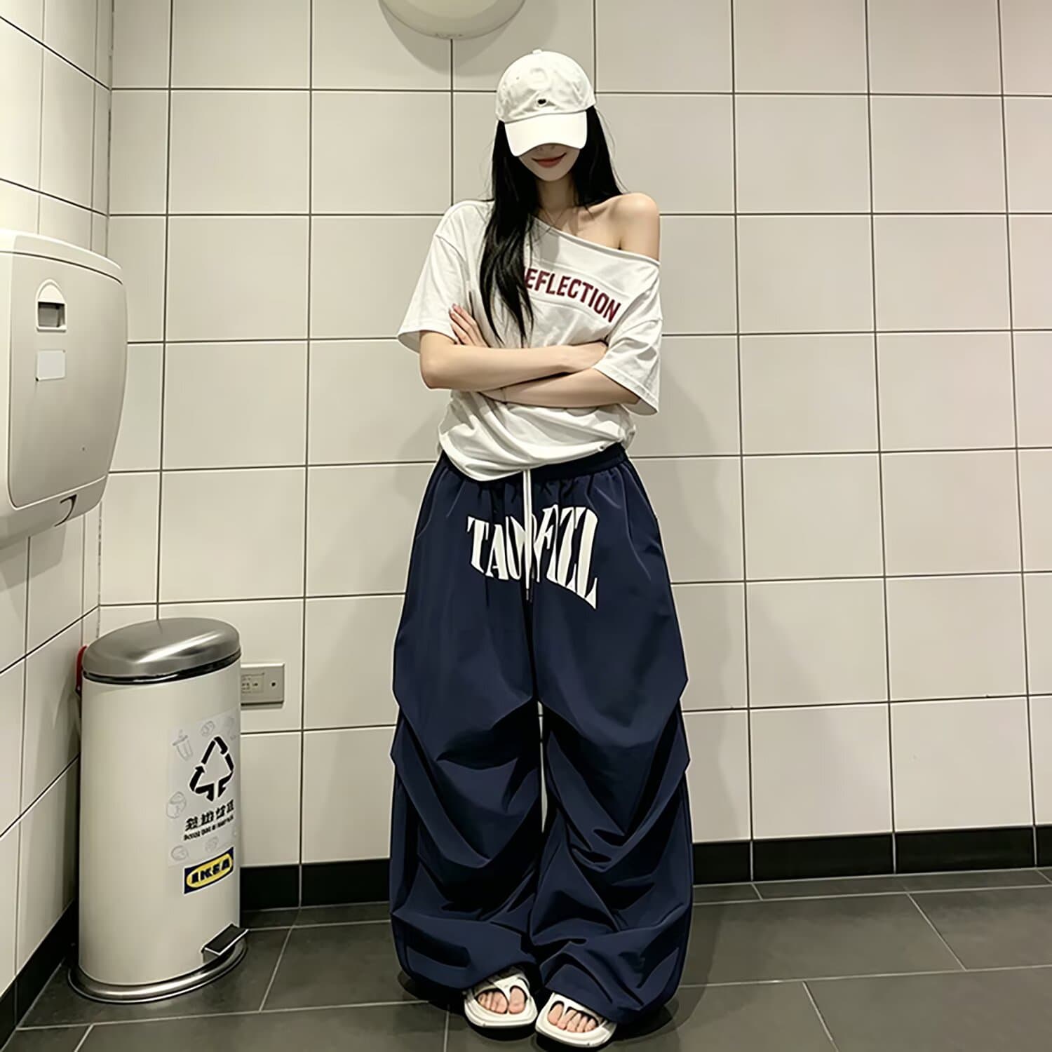 아메리칸 레트로 핫걸 캐주얼 바지 여성 2026 여름 새로운 루즈핏 슬림해 보이는 다용도 스트레이트 넓은 다리 운동 바지 트렌디 상세 이미지 6