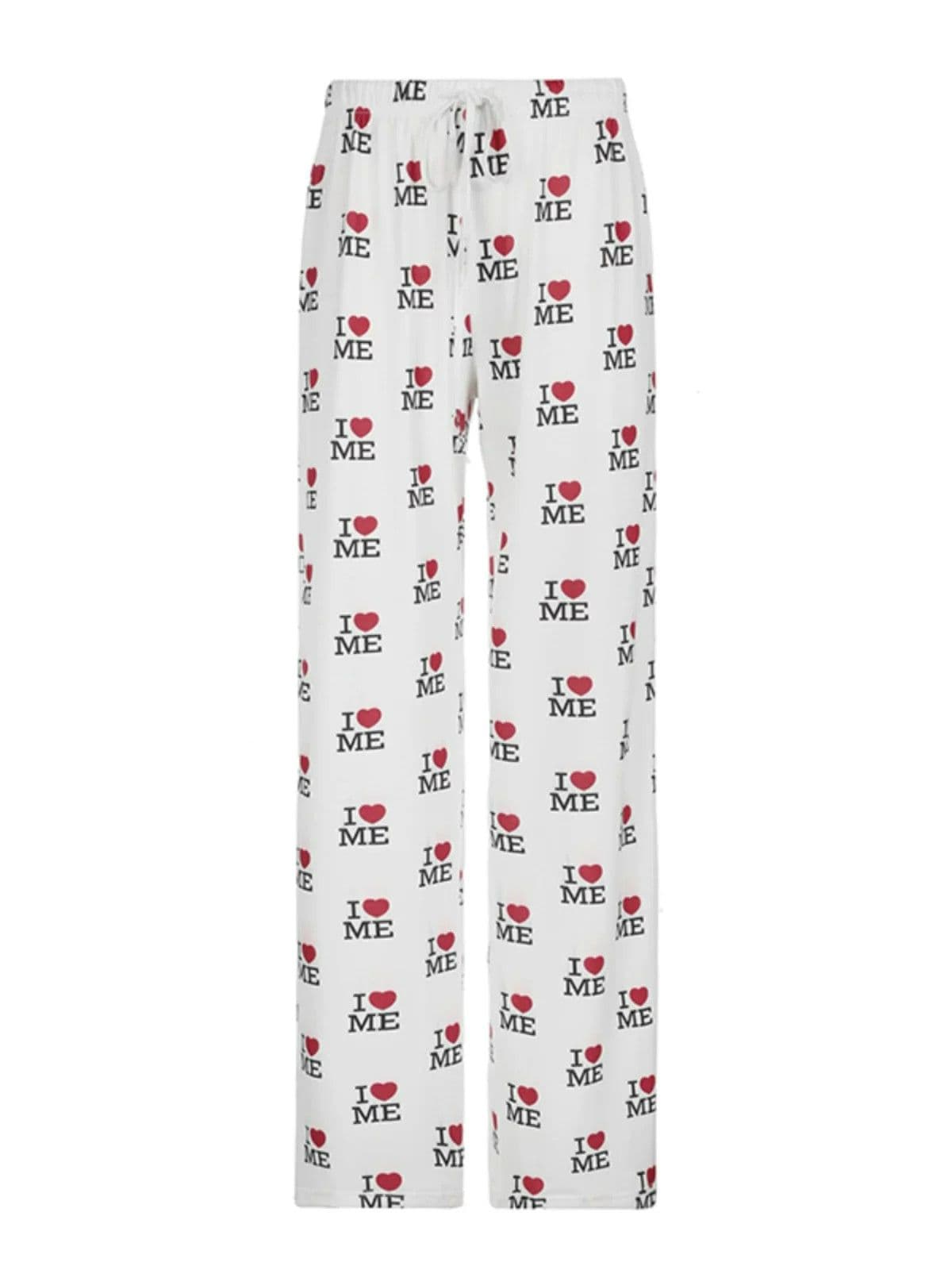 아메리칸 장난기 넘치는 귀여운 고양이 하트 전체 인쇄 캐주얼 바지 여름 루즈핏 명중 Pleat 디자인 느긋한 다용도 ins 긴 바지 상세 이미지 6