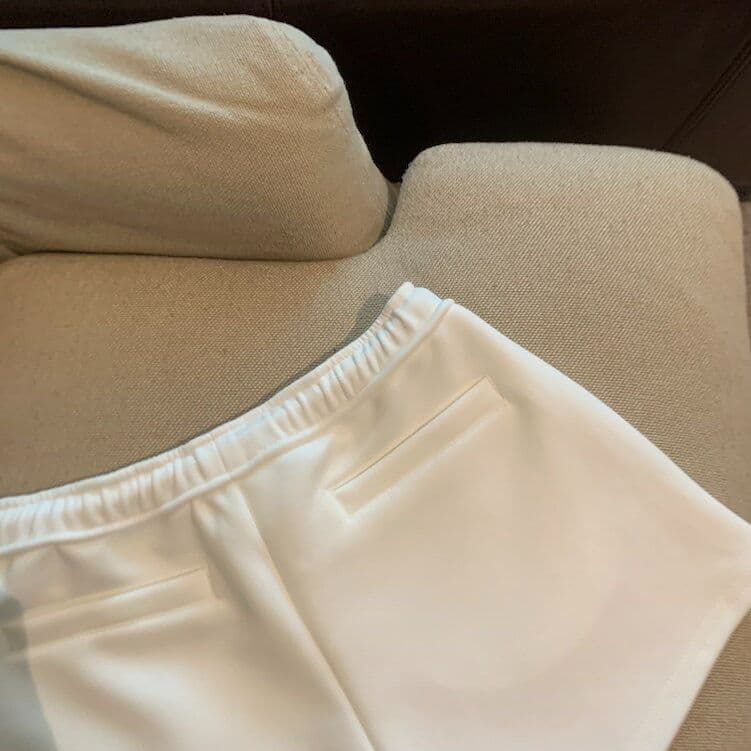 사람들 면 빈 가스 층 하이웨이스트 펌프 로프 운동 반바지 여성 여름 표지 넓적 다리 슬림해 보이는 와이드 레그 팬츠 품격 한 마디 웨이 바지 상세 이미지 7