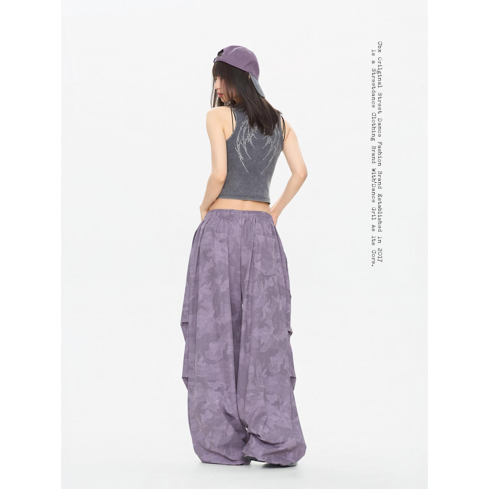 스트리트 댄스 조수 브랜드 거리 oversize 밝은 플래시 카모플라주 루즈핏 긴 바지 차가운 바람의 소리 느긋한 넓은 다리 낙하산 병 바지 상세 이미지 4