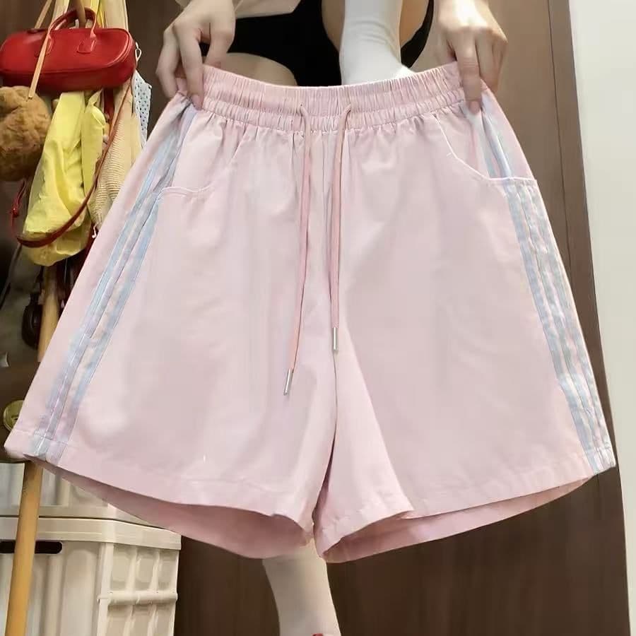 원본 원단 주간 고양이 흔들어서 톤 품질 아메리칸 3개 바 스트라이프 운동 여성 여름 루즈핏 야외 반바지 이미지 3