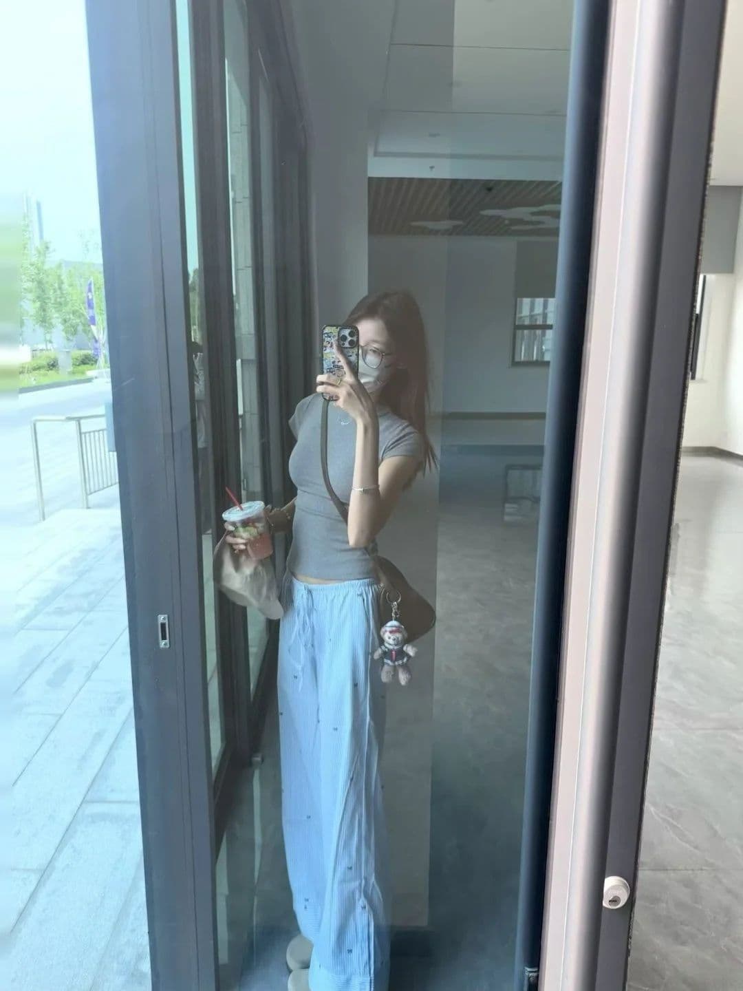 확장 버전 키 큰 남자 나비 매듭 프린트 스트라이프 와이드 레깅스 바지 여름 느긋한 펌프 로프 캐주얼 바닥 청소 바지 상세 이미지 4