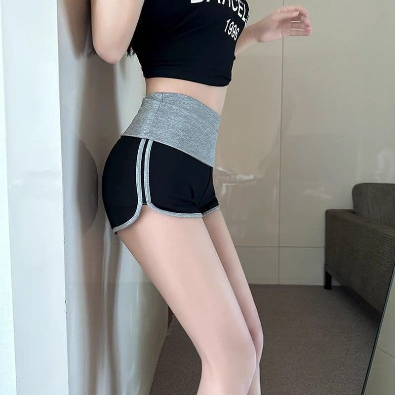 아메리칸 핫걸 바람 섹시함 순수한 욕망 기초 섹션 레트로 캐주얼 배색 반바지 편안함 다용도 슬림해 보이는 캐주얼 핫 바지 상세 이미지 30