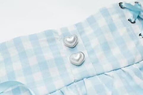 달콤함 분말 체크무늬 귀여운 케이크 반신 스커트 여성 봄 여름 아이스크림 하이웨이스트 프릴 짧은 치마 상세 이미지 19