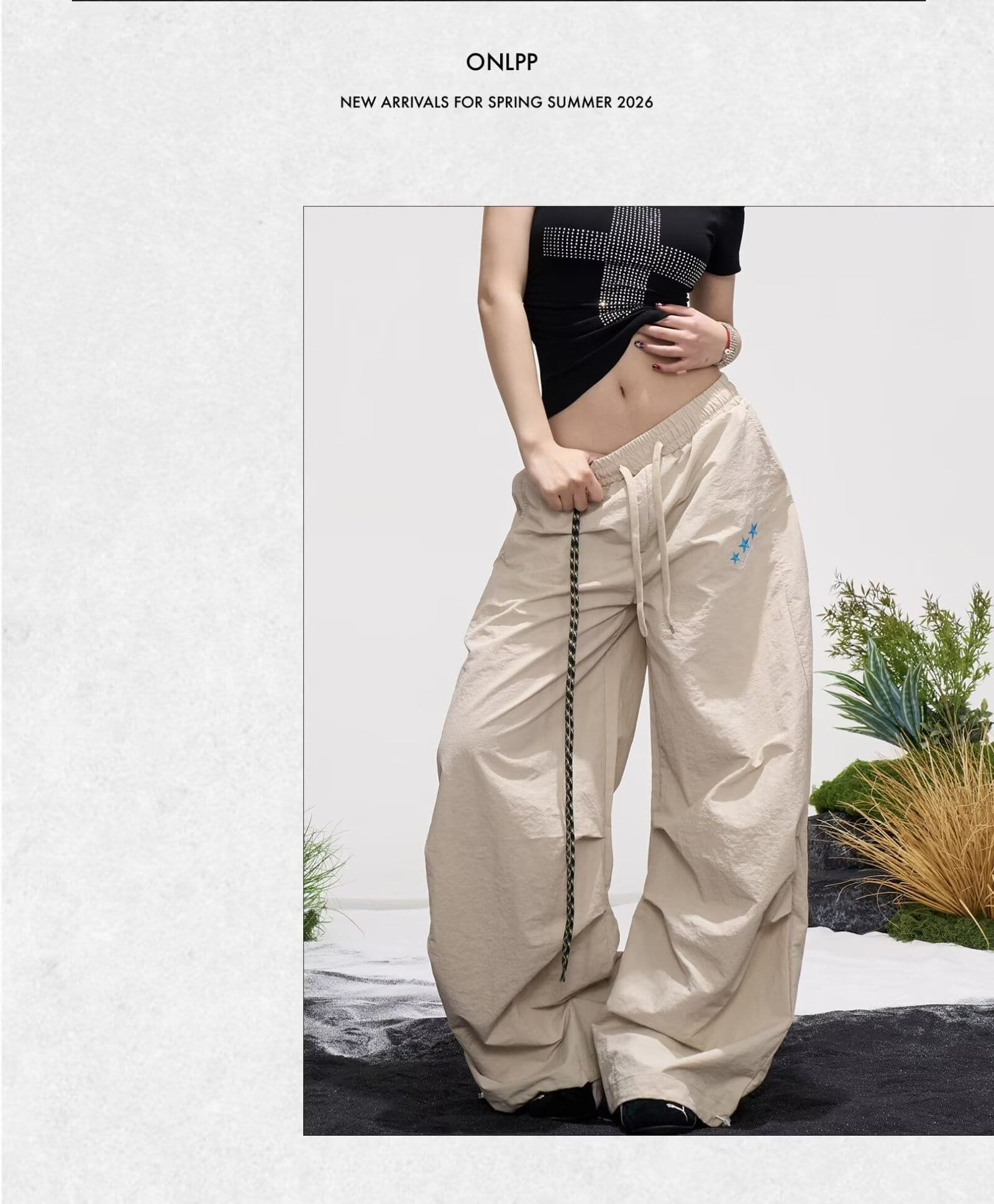 아메리칸 높음 거리 캐주얼 워크웨어 팬츠 여성 2026 봄 여름 새로운 학생 루즈핏 넓은 다리 높음 거리 바지 상세 이미지 9