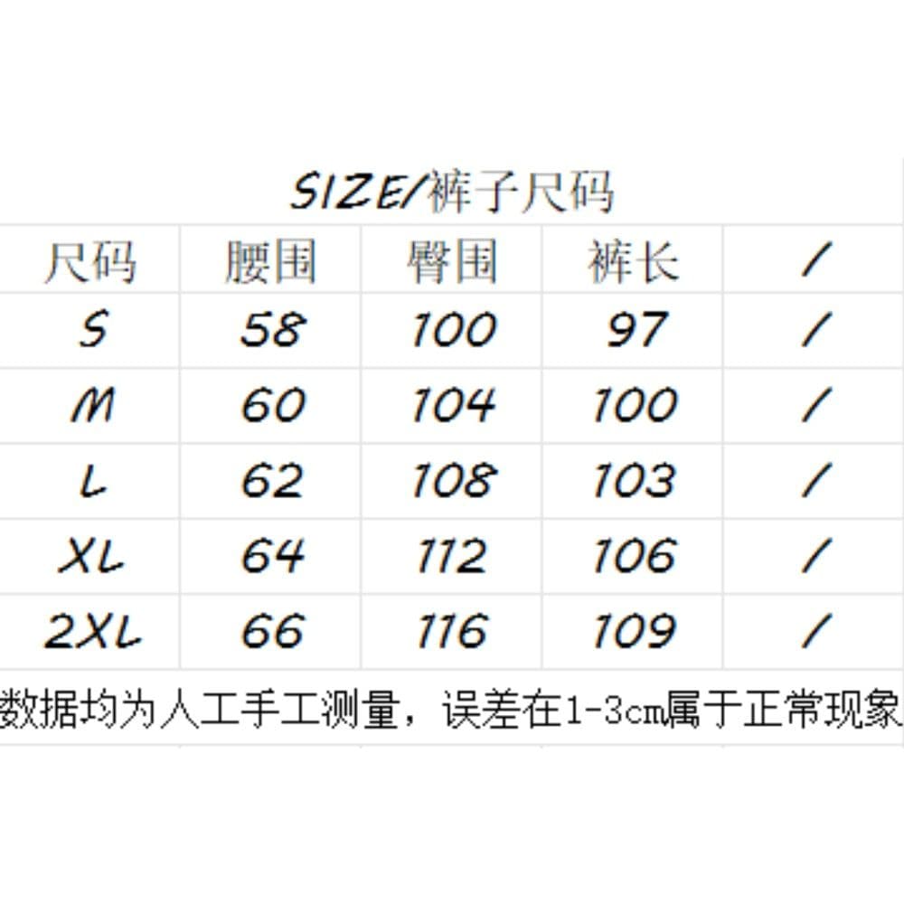아메리칸 레트로 패치워크 바지 허리 자수 긴 바지 여성 여름 학생 루즈핏 캐주얼 운동 스트레이트 팬츠 상세 이미지 1