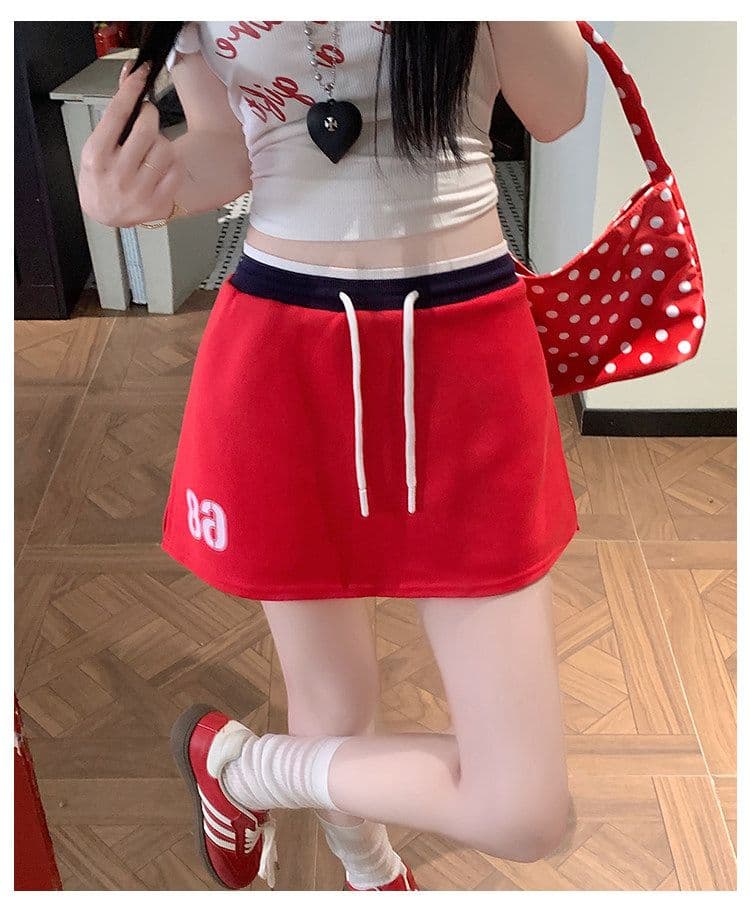 사람들 면 빈 가스 층 배색 테두리 펌프 로프 레이스업 한 마디 캐주얼 바지 여성 한국 스타일 다용도 외출용 넓은 다리가 짧다. 바지 상세 이미지 42