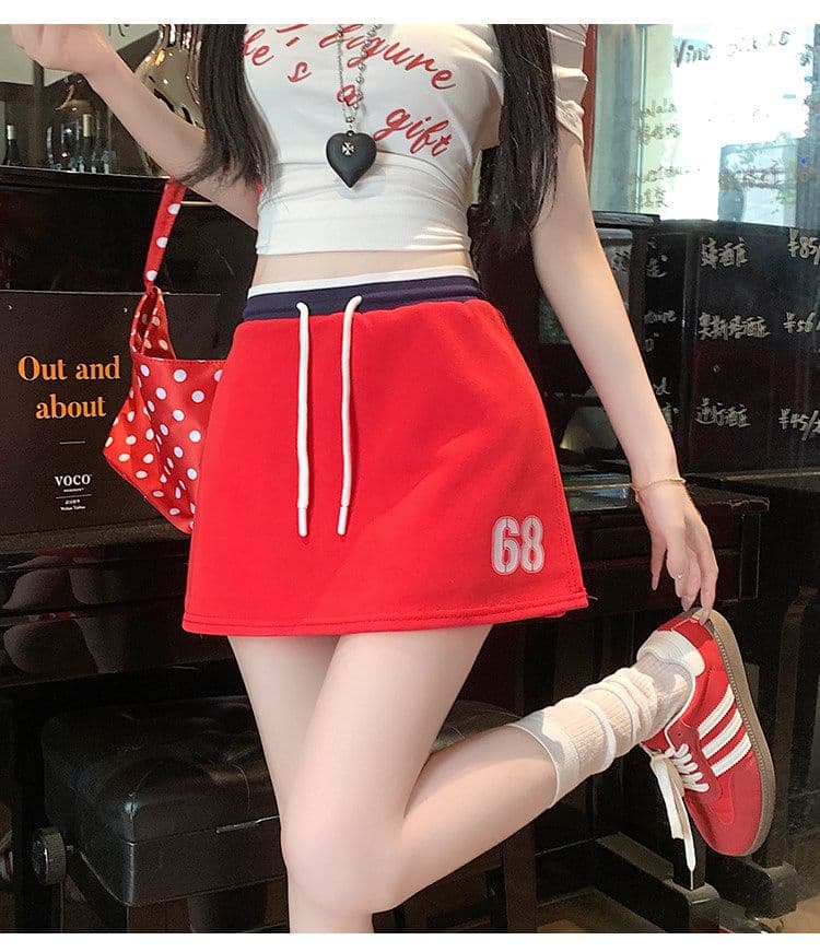 사람들 면 빈 가스 층 배색 테두리 펌프 로프 레이스업 한 마디 캐주얼 바지 여성 한국 스타일 다용도 외출용 넓은 다리가 짧다. 바지 상세 이미지 47