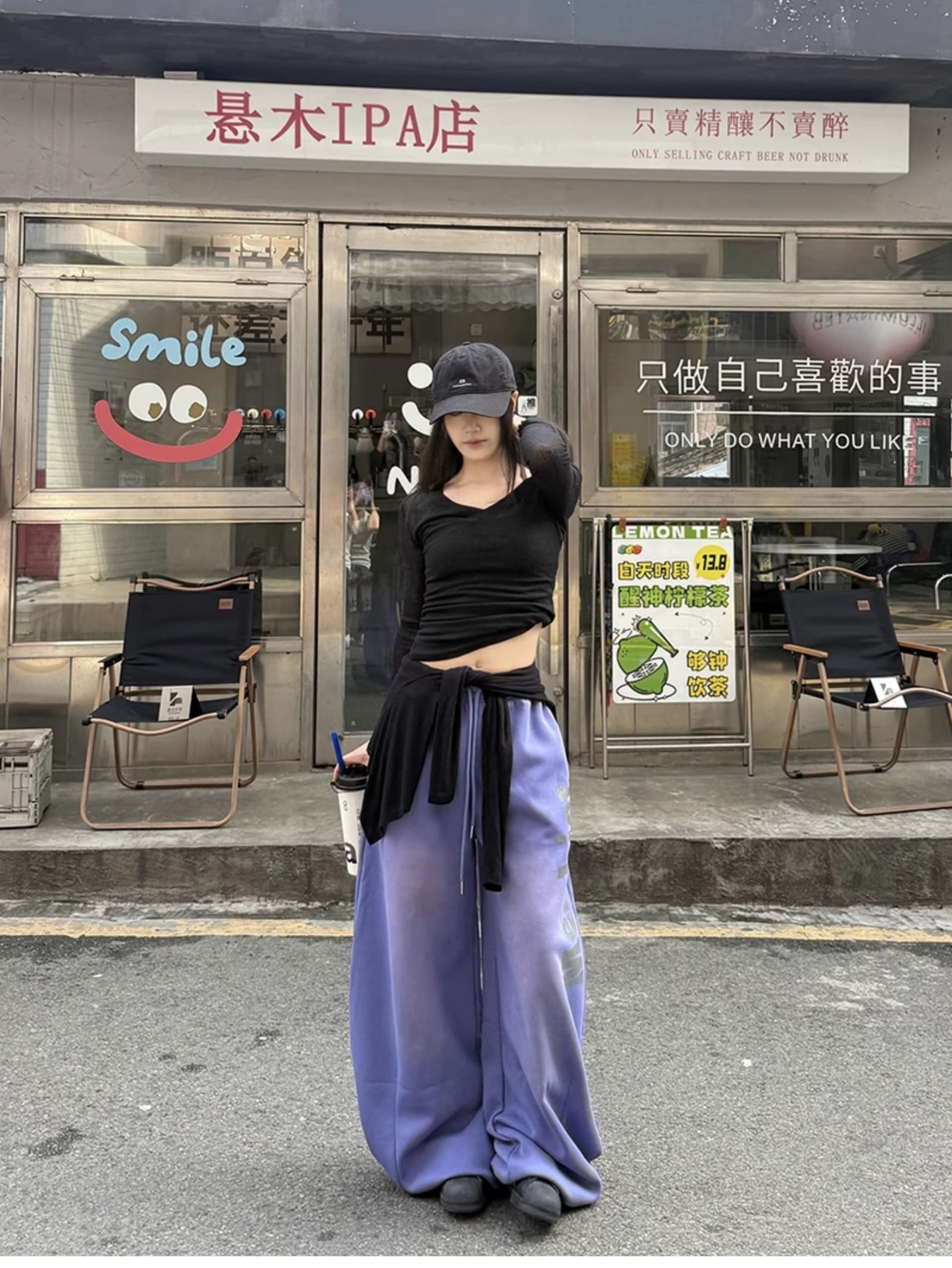 아메리칸 레트로 거리 바람 스프레이 페인트 루즈핏 스트레이트 넓은 다리 웨이 바지 남녀 다용도 무용 바지 트렌디 상세 이미지 16