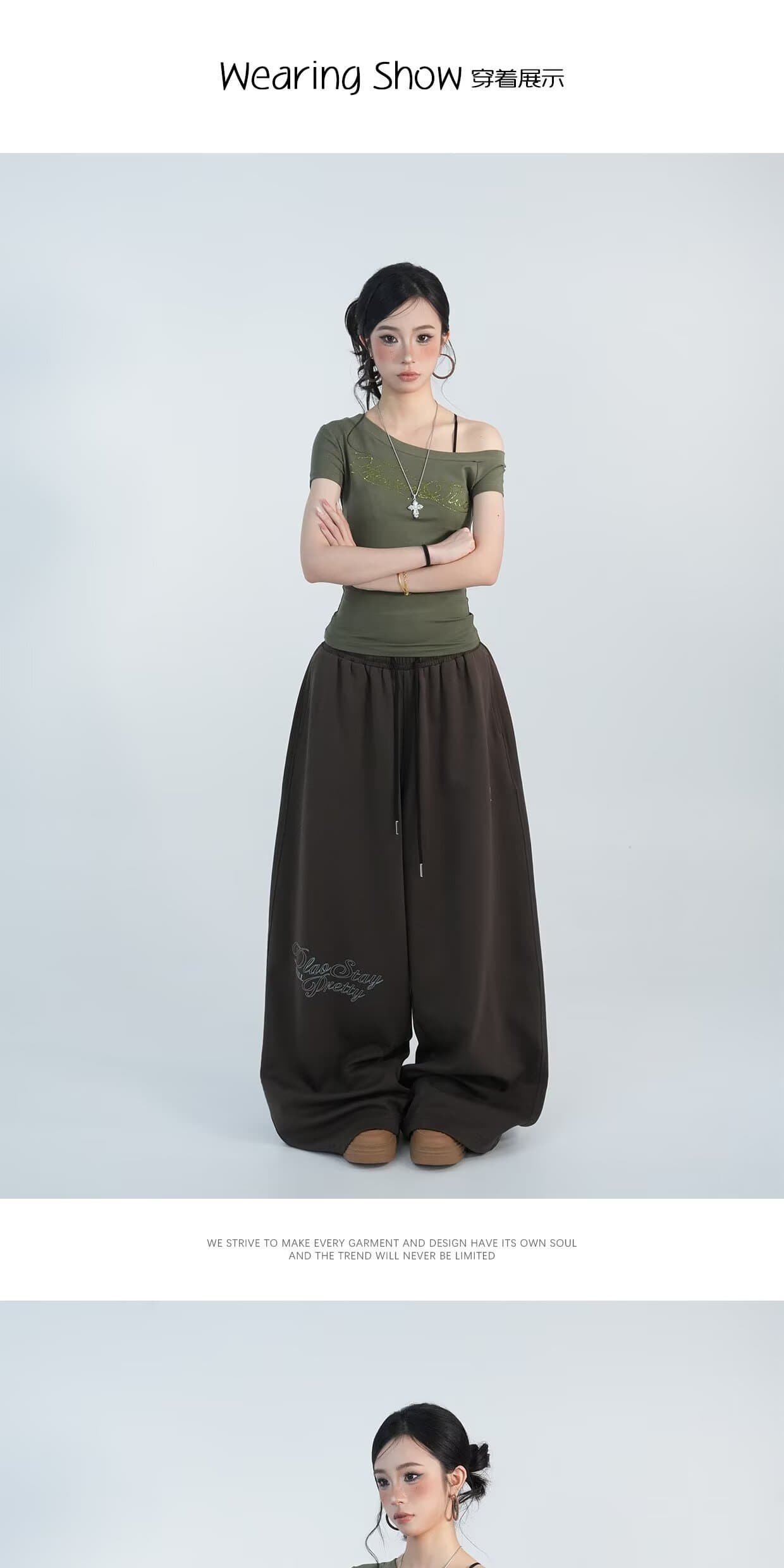 아메리칸 거리 핫걸 스트리트 댄스 와이드 레그 팬츠 남녀 루즈핏 슬림해 보이는 도루 센스 캐주얼 바지 재즈 댄스 jazz 와이드 레그 팬츠 상세 이미지 1