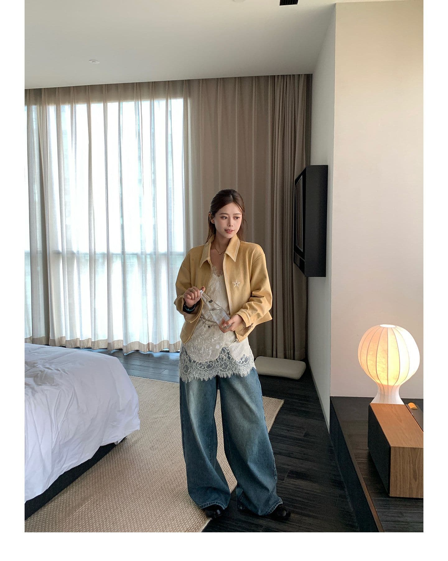 threeh 다우 시시 치즈 레트로 자수 재킷 여성 코트 이른 가을 디자인 센스 작은 대중 고급 쇼트 스타일 맨위 상세 이미지 9