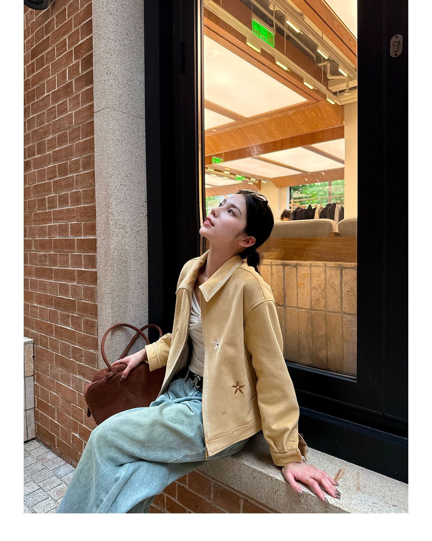threeh 다우 시시 치즈 레트로 자수 재킷 여성 코트 이른 가을 디자인 센스 작은 대중 고급 쇼트 스타일 맨위 상세 이미지 16