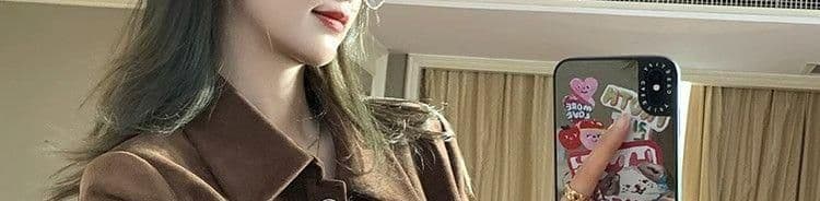 아름다움 라드. 스웨이드 원단 재킷 여성 짧은 2026 봄 가을 새로운 레트로 루즈핏 작은 키 얇은 스타일 재킷 맨위 상세 이미지 10